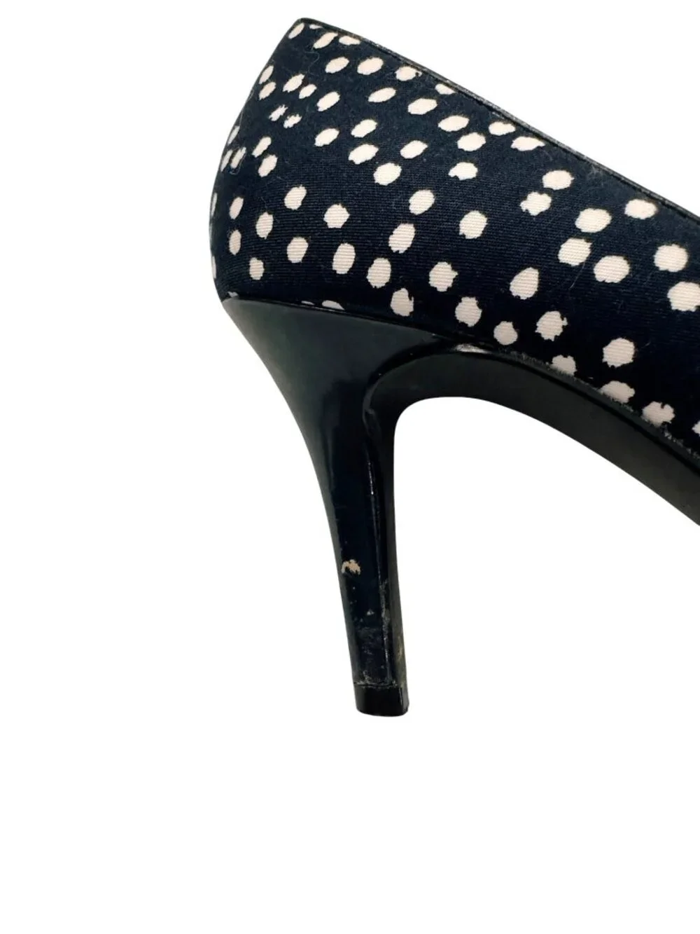Coach and Four Women's Black White Polka Dot Peep Toe Heels Bow Size 7